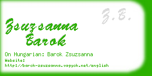 zsuzsanna barok business card